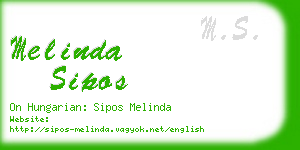 melinda sipos business card